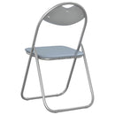 vidaXL Összecsukható szék 2 pcs Szürke 48 x 43,5 x 81 cm Műbőr