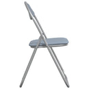 vidaXL Összecsukható szék 2 pcs Szürke 48 x 43,5 x 81 cm Műbőr