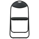 vidaXL Összecsukható szék 2 pcs Fekete 48 x 43,5 x 81 cm Műbőr