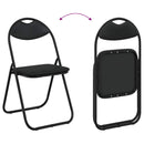 vidaXL Összecsukható szék 2 pcs Fekete 48 x 43,5 x 81 cm Műbőr