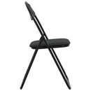 vidaXL Összecsukható szék 2 pcs Fekete 48 x 43,5 x 81 cm Műbőr
