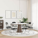 vidaXL Összecsukható szék 8 pcs Fekete és Szürke 48 x 43,5 x 81 cm