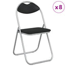 vidaXL Összecsukható szék 8 pcs Fekete és Szürke 48 x 43,5 x 81 cm