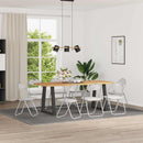 vidaXL Összecsukható szék 8 pcs Fehér és Szürke 48 x 43,5 x 81 cm
