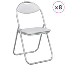 vidaXL Összecsukható szék 8 pcs Fehér és Szürke 48 x 43,5 x 81 cm