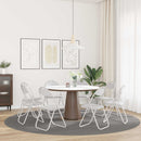 vidaXL Összecsukható szék 8 pcs Fehér 48 x 43,5 x 81 cm Műbőr