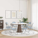 vidaXL Összecsukható szék 8 pcs Szürke 48 x 43,5 x 81 cm Műbőr