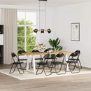 vidaXL Összecsukható szék 8 pcs Fekete 48 x 43,5 x 81 cm Műbőr