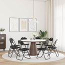 vidaXL Összecsukható szék 8 pcs Fekete 48 x 43,5 x 81 cm Műbőr