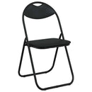 vidaXL Összecsukható szék 8 pcs Fekete 48 x 43,5 x 81 cm Műbőr