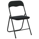 vidaXL Összecsukható szék 2 pcs Fekete 48 x 44 x 78 cm Bársony