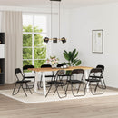 vidaXL Összecsukható szék 8 pcs Fekete 48 x 44 x 78 cm Bársony