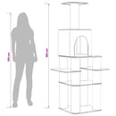 vidaXL Macskafa kapálózó rudakkal Krémszínű 180 cm Mérnöki fa és plüss