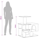 vidaXL Macskafa kapálózó rudakkal Világosszürke 96 cm