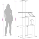 vidaXL Macskafa kapálózó rudakkal Sötétszürke 183 cm
