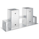vidaXL Tűzifa Halmozó Segéd 12 db Ezüst 34 x 10 x 15 cm Acél