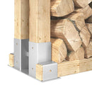 vidaXL Tűzifa Halmozó Segéd 12 db Ezüst 34 x 10 x 15 cm Acél
