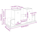 vidaXL Tűzifa Halmozó Segéd 12 db Ezüst 34 x 10 x 15 cm Acél