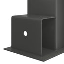 vidaXL Tűzifa Halmozó Segéd 2 db Antracitszürke 34 x 10 x 15 cm Acél