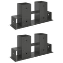 vidaXL Tűzifa Halmozó Segéd 2 db Antracitszürke 34 x 10 x 15 cm Acél
