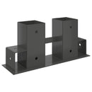 vidaXL Tűzifa Halmozó Segéd 12 db Antracitszürke 34 x 10 x 15 cm Acél