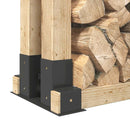 vidaXL Tűzifa Halmozó Segéd 12 db Antracitszürke 34 x 10 x 15 cm Acél