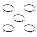 vidaXL Fű Levegőztető Kengyel Cölöpökkel 5 pcs Fekete Ø 320 mm Vas