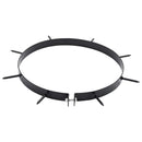 vidaXL Fű Levegőztető Kengyel Cölöpökkel 5 pcs Fekete Ø 320 mm Vas