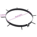 vidaXL Fű Levegőztető Kengyel Cölöpökkel 5 pcs Fekete Ø 320 mm Vas