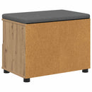 vidaXL Cipőpad Párnával Kézműves Tölgy 60 x 38 x 46 cm Szerelt Fa