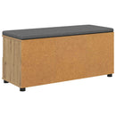 vidaXL Cipőpad Párnával Kézműves Tölgy 100 x 38 x 46 cm Szerelt Fa