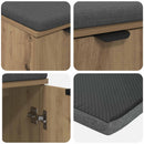 vidaXL Cipőpad Párnával Kézműves Tölgy 60 x 38 x 46 cm Szerelt Fa