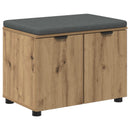 vidaXL Cipőpad Párnával Kézműves Tölgy 60 x 38 x 46 cm Szerelt Fa
