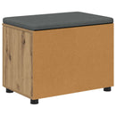 vidaXL Cipőpad Párnával Kézműves Tölgy 60 x 38 x 46 cm Szerelt Fa