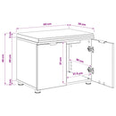 vidaXL Cipőpad Párnával Kézműves Tölgy 60 x 38 x 46 cm Szerelt Fa