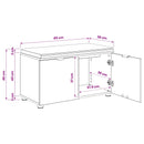 vidaXL Cipőpad Párnával Kézműves Tölgy 80 x 38 x 46 cm Szerelt Fa