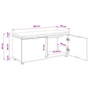 vidaXL Cipőpad Párnával Kézműves Tölgy 100 x 38 x 46 cm Szerelt Fa