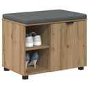 vidaXL Cipőpad Párnával Kézműves Tölgy 60 x 38 x 46 cm Szerelt Fa