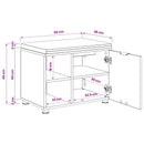 vidaXL Cipőpad Párnával Kézműves Tölgy 60 x 38 x 46 cm Szerelt Fa