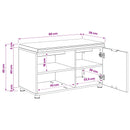 vidaXL Cipőpad Párnával Kézműves Tölgy 80 x 38 x 46 cm Szerelt Fa