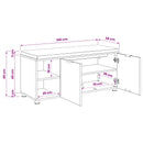 vidaXL Cipőpad Párnával Kézműves Tölgy 100 x 38 x 46 cm Szerelt Fa