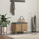 vidaXL Cipőpad Párnával Kézműves Tölgy 60 x 38 x 46 cm Szerelt Fa