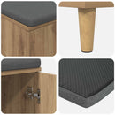 vidaXL Cipőpad Párnával Kézműves Tölgy 80 x 38 x 46 cm Szerelt Fa