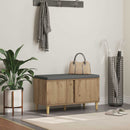 vidaXL Cipőpad Párnával Kézműves Tölgy 80 x 38 x 46 cm Szerelt Fa