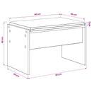 vidaXL Cipőpad Párnával Kézműves Tölgy 63 x 38 x 40 cm Szerelt Fa