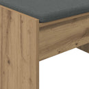 vidaXL Cipőpad Párnával Kézműves Tölgy 103 x 38 x 40 cm Szerelt Fa