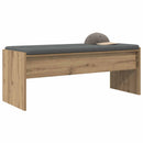vidaXL Cipőpad Párnával Kézműves Tölgy 103 x 38 x 40 cm Szerelt Fa
