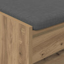 vidaXL Cipőpad Párnával Kézműves Tölgy 103 x 38 x 45 cm Szerelt Fa