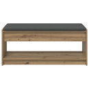vidaXL Cipőpad Párnával Kézműves Tölgy 103 x 38 x 45 cm Szerelt Fa