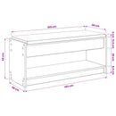 vidaXL Cipőpad Párnával Kézműves Tölgy 103 x 38 x 45 cm Szerelt Fa